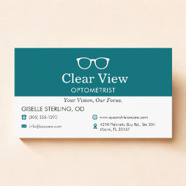 Augenarzt Optometrist Büro Brille Symbol Visitenkarte
