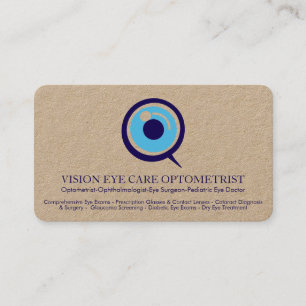 Augenarzt Optometrist Facharzt für Augenheilkunde  Visitenkarte