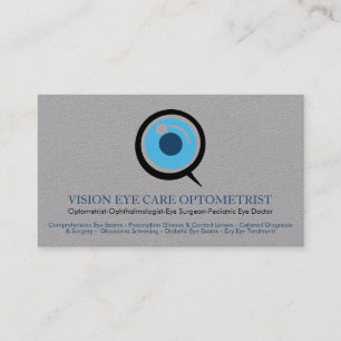 Augenarzt Optometrist graue Visitenkarte