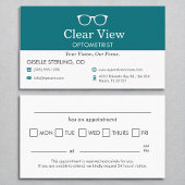 Augenarzt Optometristen Ernennung Visitenkarte