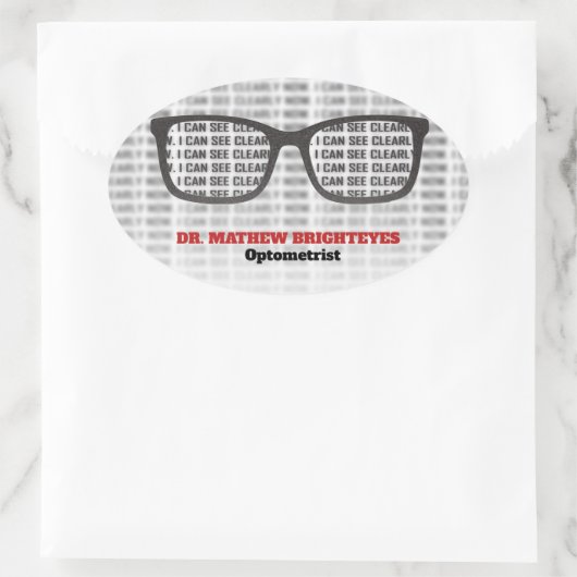 Augenarzt Ovaler Aufkleber (Tasche)
