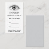 Augenarzt Personalausweise Terminkarte (Vorne/Hinten)