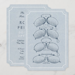Augenarzt Ruhestand Vintage Brille Einladung