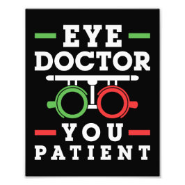 Augenarzt Sie Patient Funny Optometrist Fotodruck
