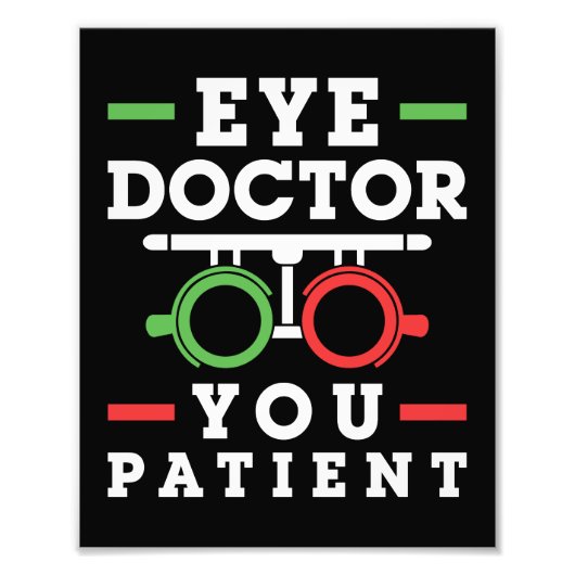 Augenarzt Sie Patient Funny Optometrist Fotodruck (Vorne)