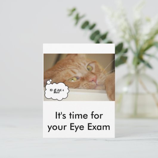 Augenarzt-Spaß/alles ist verschwommen Postkarte (Stehend Vorderseite)
