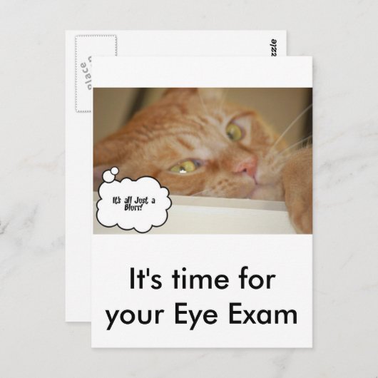 Augenarzt-Spaß/alles ist verschwommen Postkarte (Vorne/Hinten)