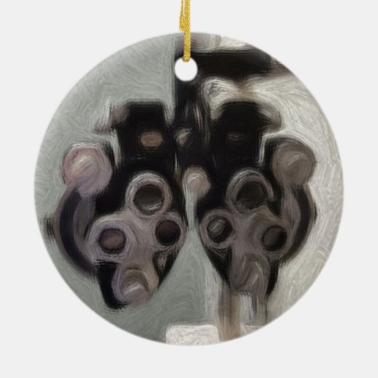 Augenarzt-Test-Verzierung Keramikornament (Hinten)