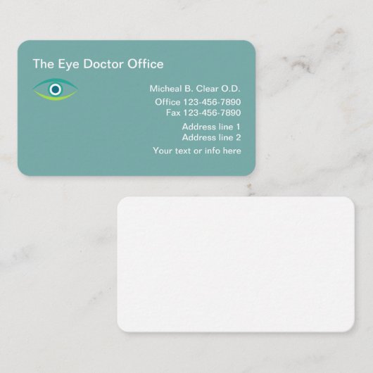 Augenarzt Visitenkarte (Vorne/Hinten)