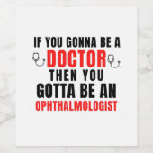 Augenarzt Weinetikett (Einzelnes Label)