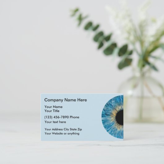 Augenarztbüro Visitenkarte (Stehend Vorderseite)