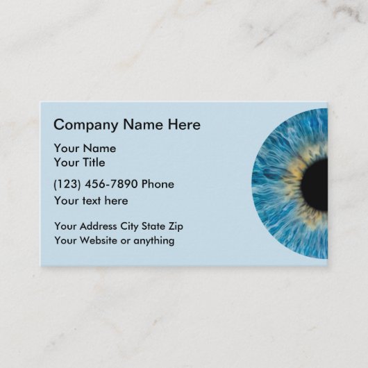 Augenarztbüro Visitenkarte (Vorderseite)