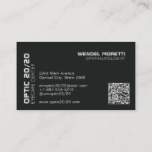 Augenarztkarte Visitenkarte (Rückseite)