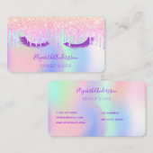 Augenbinden glänzender Glitzer Tropfen rosa Make-u Visitenkarte (Vorne/Hinten)