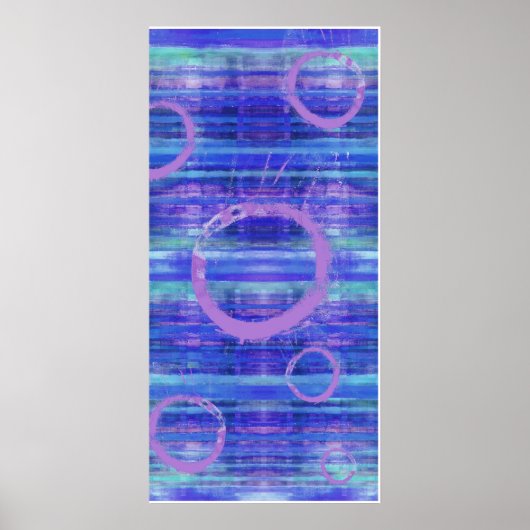 Augenblick Blauer Abstrakter Kunstmaler Plakat dru (Vorne)