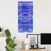 Augenblick Blauer Abstrakter Kunstmaler Plakat dru (Heimbüro)