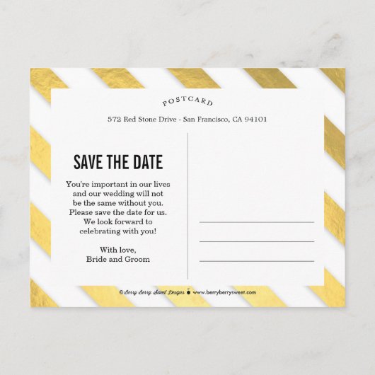 Augenblick Save the Date Postkarte (Rückseite)