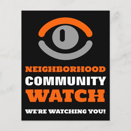 Augenblick, Warnung der Nachbarschaft Flyer (Vorne)