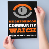 Augenblick, Warnung der Nachbarschaft Flyer (Hand)