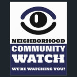 Augenblick, Warnung der Nachbarschaft Flyer<br><div class="desc">Sehen Sie sich das Auge,  die Nachbarschaft Community Watch Warning Flyer durch den Business Card Store.</div>