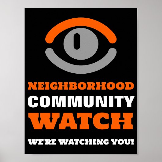 Augenblick, Warnung der Nachbarschaft Poster (Vorne)