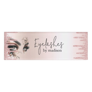 Augenblicke Glam Blush Pink Drilling Glitzer Namenschild