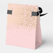 Augenblicke mit Gold-Glitzer auf Rosa Geschenkschachtel (Rückseite)