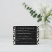 Augenblicke mit Leopard Print Aftercare Card Visitenkarte (Stehend Vorderseite)