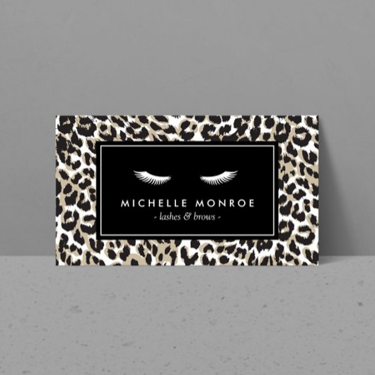 Augenblicke mit Leopard Print Visitenkarte