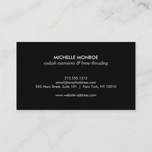 Augenblicke mit Lila/rosa Glitzer-Visitenkarte Visitenkarte (Rückseite)