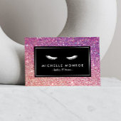 Augenblicke mit Lila/rosa Glitzer-Visitenkarte Visitenkarte