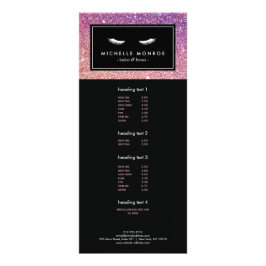 Augenblicke mit Lila/rosa Rackkarte des Glitzer Werbekarte