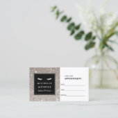 Augenblicke mit Silberner Glitzer-Terminkarte Terminkarte (Stehend Vorderseite)