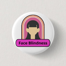 Augenblindlerin - rosa und weiß button