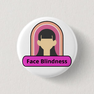 Augenblindlerin - rosa und weiß button