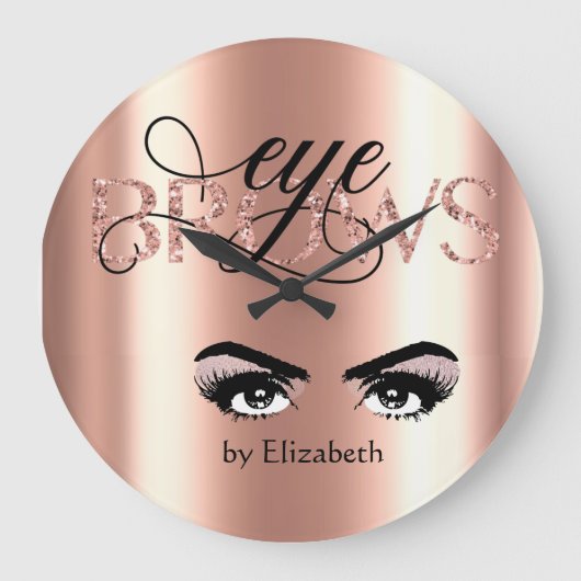 Augenbraue Microblading, welches das Einwachsen Große Wanduhr (Vorderseite)