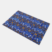 Augenbraue-Muster, William Morris Fußmatte (Schrägansicht)