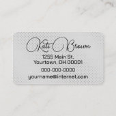 Augenbrauen an Silberpunkten Visitenkarte (Rückseite)