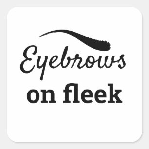 Augenbrauen auf Fleek Trendy Flawless Styled, ZFJ Quadratischer Aufkleber