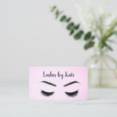 Augenbrauen in rosa visitenkarte (Stehend Vorderseite)
