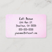 Augenbrauen in rosa visitenkarte (Rückseite)