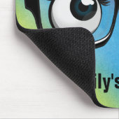 Augenbrauen mit Brille auf Regenbogen Mousepad (Ecke)