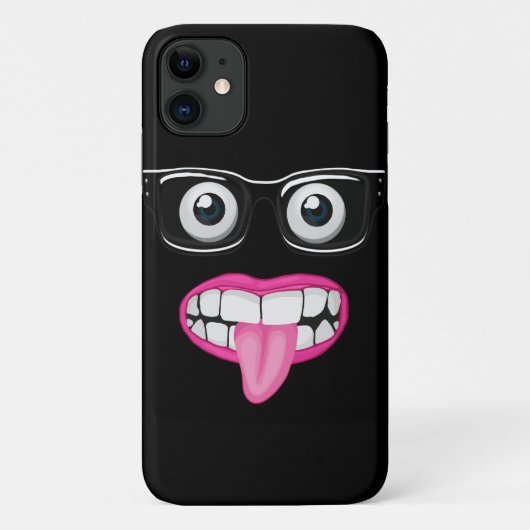 Augenbrauen mit Brille und Mund Case-Mate iPhone Hülle (Rückseite)