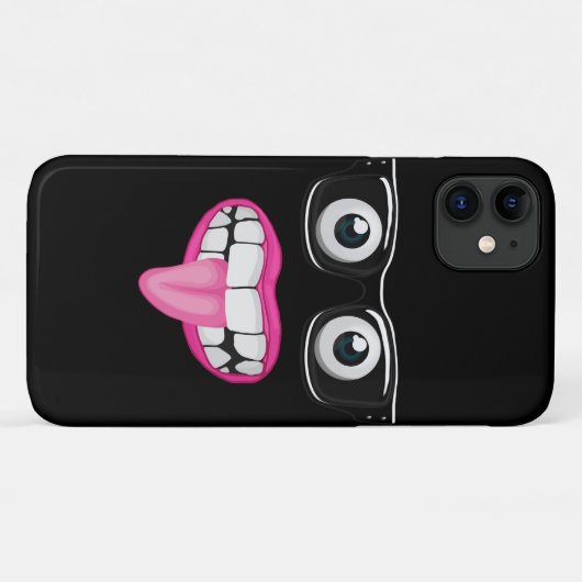 Augenbrauen mit Brille und Mund Case-Mate iPhone Hülle (Rückseite (Horizontal))