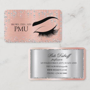 Augenbrauen-Nachbehandlung Blau PMU Microblading H Visitenkarte