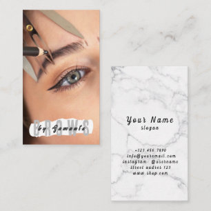 Augenbrauen-Nachbehandlung PMU Microblading Henna Visitenkarte