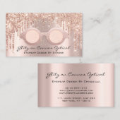 Augenbrauen Optikoptometriker Augenbrille Rose Par Visitenkarte (Vorne/Hinten)