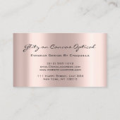 Augenbrauen Optikoptometriker Augenbrille Rose Par Visitenkarte (Rückseite)