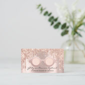 Augenbrauen Optikoptometriker Augenbrille Rose Par Visitenkarte (Stehend Vorderseite)