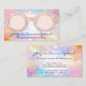 Augenbrauen Optikoptometriker Brille Holograph Visitenkarte (Vorne/Hinten)